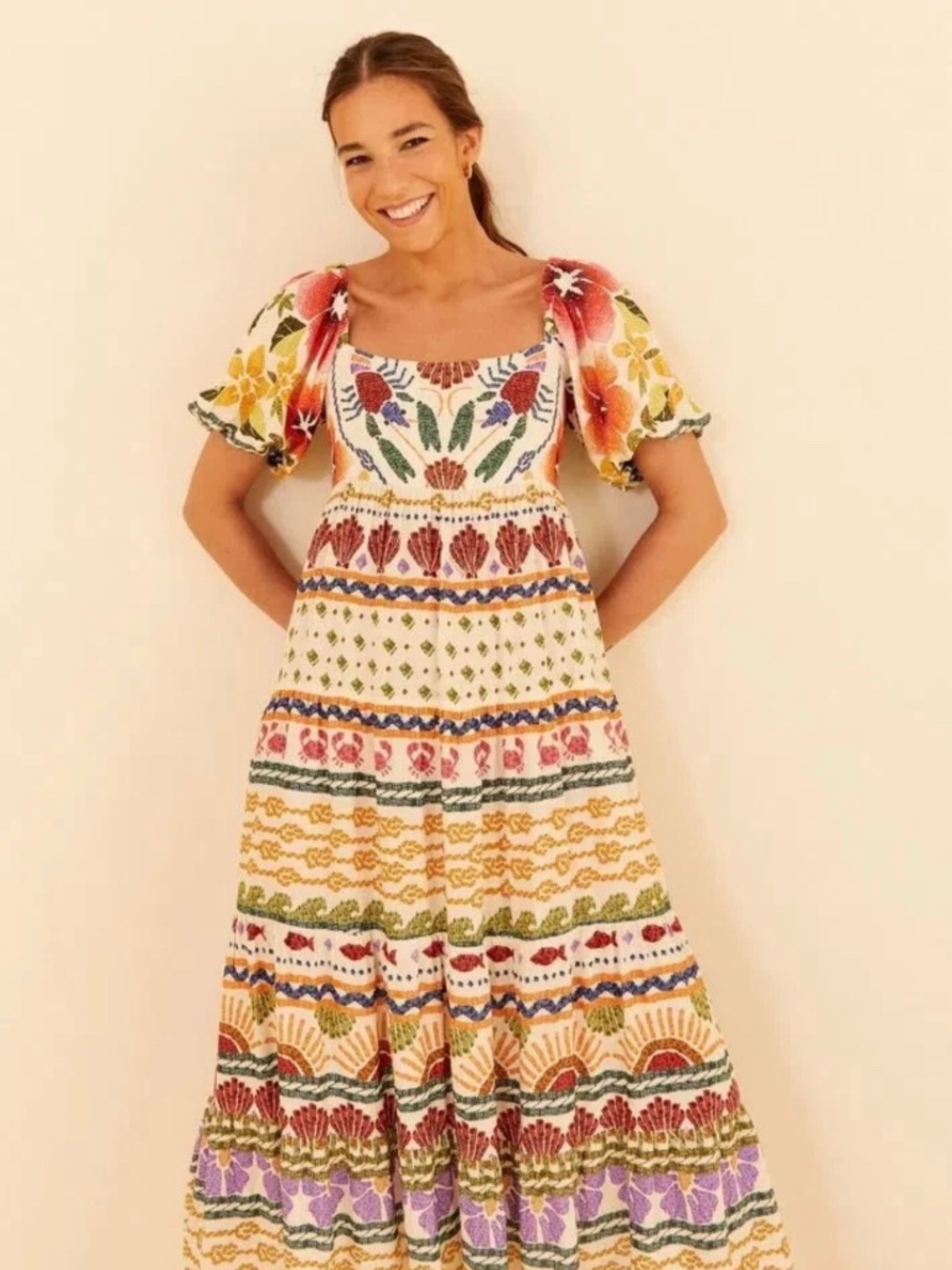 NWT FARM RIO DRESS SIZE MEDIUM PIT TO PIT 18 INCHES PK3745 DI69 JVS
